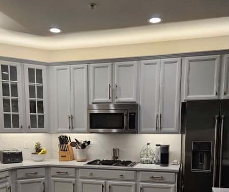 Over and under cabinet lighting installation
